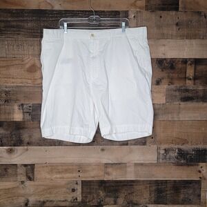 Polo Ralph Lauren White Chino Shorts Flat Front Casual Summer Mens Size 42